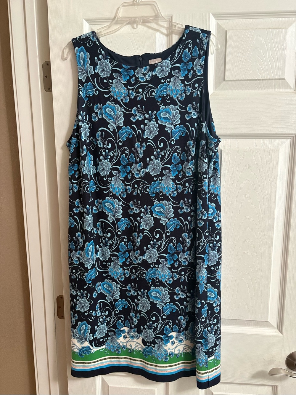 Chico's sleeveless knee length dress floral cottagecore feminine office 20